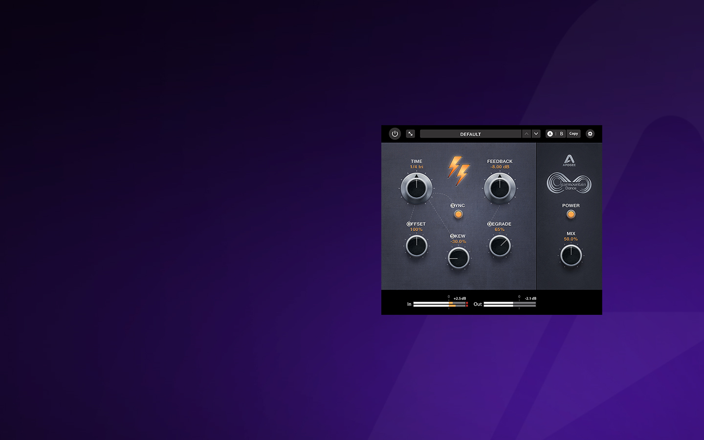 Clearmountain Dance new Apogee plugin.